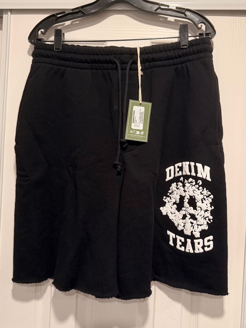 Denim Tears Black Men’s Graphic Sweat Shorts -